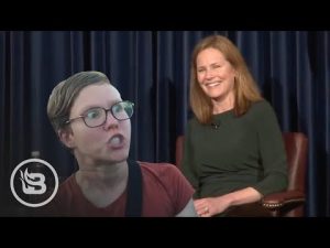 Read more about the article Lefty Protestor Screams at ACB… Her Reaction Is PURE GOLD