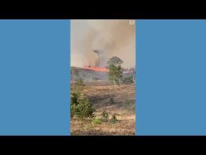 Read more about the article Fire in southern England threatens homes