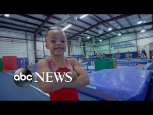 Read more about the article 7-year-old gymnast gains social media stardom, praise from Olympic champions l ABCNL