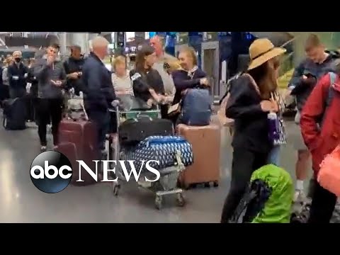 You are currently viewing Timelapse footage of long lines at Ireland airport captured