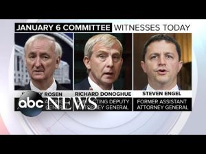 Read more about the article Former Justice Department officials to testify during Jan. 6 hearing Thursday l ABCNL