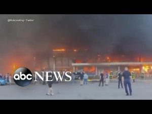 Read more about the article Missile hits shopping mall in central Ukraine