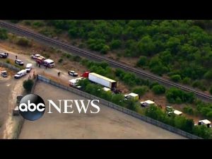 Read more about the article At least 46 people found dead inside tractor-trailer in Texas