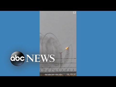 You are currently viewing Wind turbine set ablaze from reported lightning strike