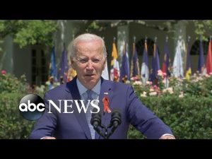 Read more about the article Biden delivers remarks on 1st major gun laws passed in nearly 30 years