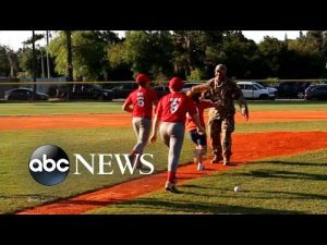 Read more about the article Military dad surprises kids at the ballpark