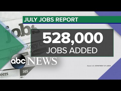 You are currently viewing ABC News Live: July jobs report shows 528,000 jobs have been added to the U.S. economy