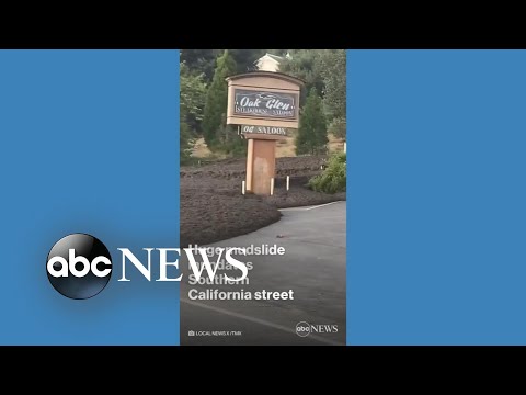 You are currently viewing Mudslide inundates Southern California street