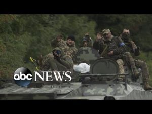 Read more about the article Video shows Ukrainian soldiers rolling into liberated towns