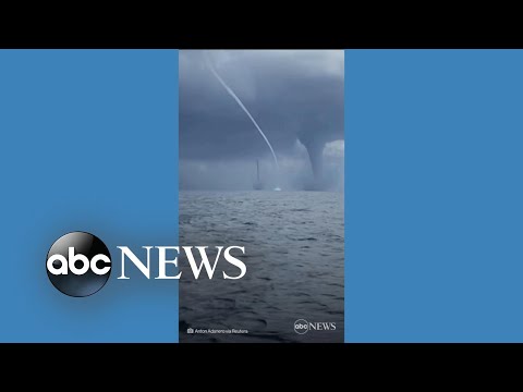 You are currently viewing Multiple waterspouts spotted spinning in Mediterranean | ABC News