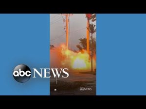 Read more about the article Sparks fly from downed power lines in Naples, Florida