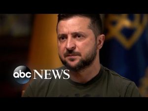 Read more about the article Zelenskyy tells David Muir: Putin should be prosecuted for war crimes
