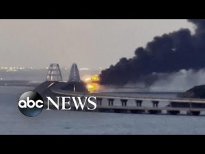 Read more about the article Explosion damages key bridge between Russia and Crimea