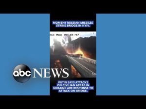 Read more about the article Russian missiles strike bridge in Ukraine