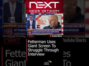 Read more about the article Fetterman Uses Giant Screen To Struggle Through Interview #shorts