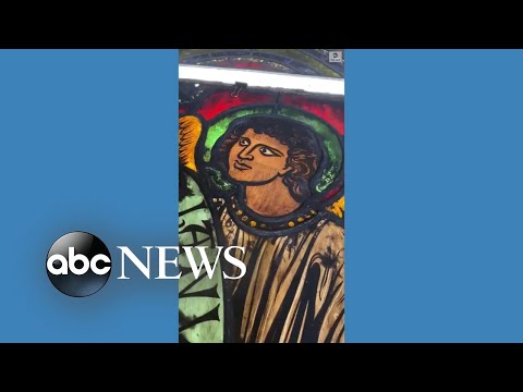 You are currently viewing Stained glass window restoration underway at Notre Dame Cathedral