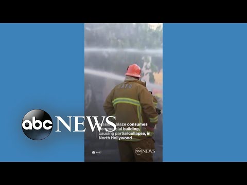 You are currently viewing Massive blaze consumes North Hollywood commercial building l ABC News