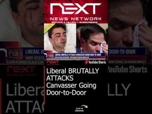 Read more about the article Liberal BRUTALLY ATTACKS Canvasser Going Door-to-Door #shorts