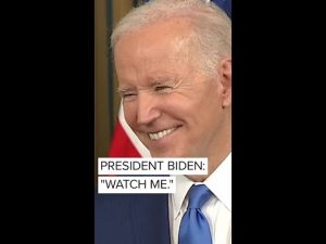 Read more about the article Asked on message to voters who don’t want to see him run for reelection, Pres. Biden: “Watch me.”