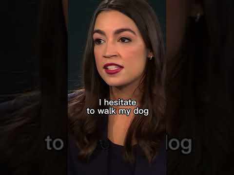You are currently viewing AOC Says She’s Afraid To Walk Her Dog | #shorts