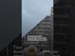 Read more about the article Tourist reportedly detained after climbing to top of Mayan pyramid El Castillo at Chichen-Itza site.