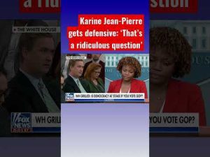 Read more about the article Karine Jean-Pierre pressed on democracy’s survival under GOP leadership #shorts