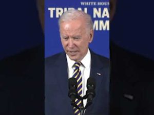 Read more about the article Biden Rambles Nonsense About Jill Hanging with Native Americans | #shorts