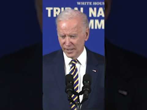 You are currently viewing Biden Rambles Nonsense About Jill Hanging with Native Americans | #shorts