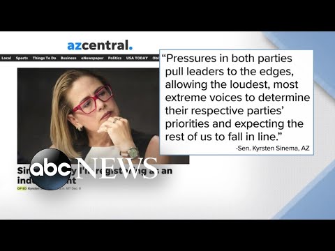 You are currently viewing Analysis: Arizona Sen. Kyrsten Sinema leaving Democratic party, registering as Independent | ABCNL