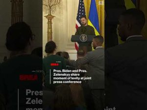 Read more about the article Biden and Zelenskyy share moment of levity at joint press conference