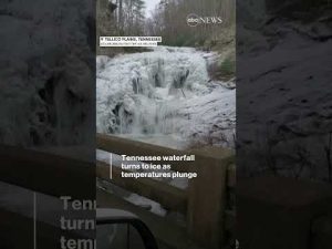 Read more about the article Tennessee waterfall turns to ice as temperatures plunge | ABC News