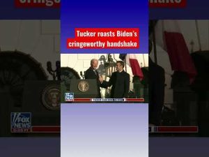 Read more about the article Tucker: Biden couldn’t remember you have to let go of a hand when you shake it #shorts