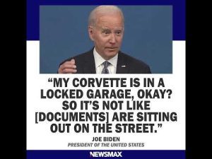 Read more about the article Biden: Docs were with my car, but at least not ‘out on the street’
