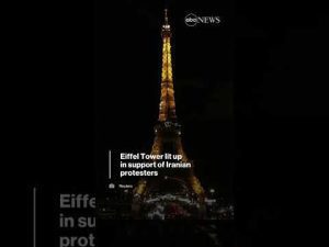 Read more about the article Eiffel Tower lit up in support of Iranian protesters