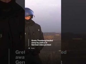 Read more about the article Greta Thunberg hauled away by police at German mine protest | ABC News