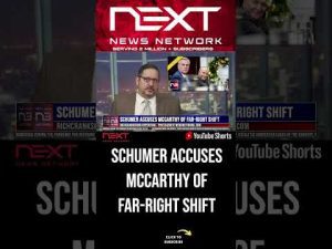 Read more about the article Schumer Accuses McCarthy of Far-Right Shift #shorts
