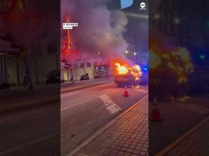 Read more about the article Police vehicle set on fire in downtown Atlanta