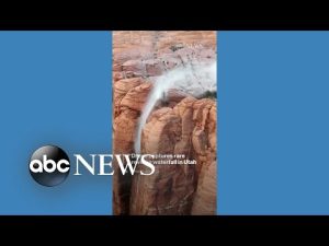 Read more about the article Drone captures rare reverse waterfall in Utah