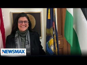 Read more about the article Rashida Tlaib flies Palestinian flag at U.S. Capitol | Wake Up America