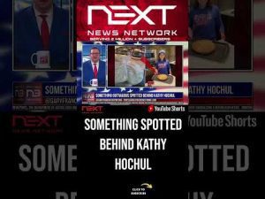 Read more about the article Something OUTRAGOUS Spotted Behind Kathy Hochul #shorts
