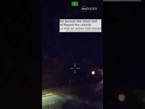 Read more about the article Police save suspect from path of oncoming train | ABC News