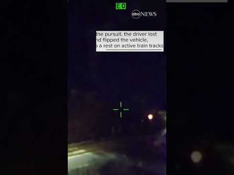 You are currently viewing Police save suspect from path of oncoming train | ABC News