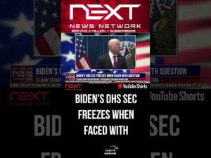 Read more about the article Biden’s DHS Sec FREEZES when Faced with Question #shorts