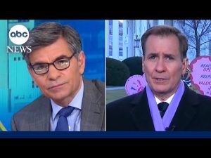 Read more about the article John Kirby goes one-on-one with George Stephanopoulos on shootdowns of suspicious objects | GMA