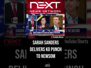Read more about the article Sarah Sanders Delivers KO Punch To Newsom #shorts