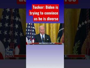 Read more about the article Tucker laughs at Biden’s tall tales #shorts