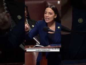 Read more about the article Rep. Alexandria Ocasio-Cortez excoriates Republicans for ousting Rep. Ilhan Omar from committee.