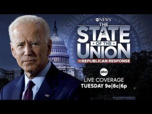 Read more about the article WATCH LIVE: State of the Union 2023:  Biden addresses joint session of congress, Republican response