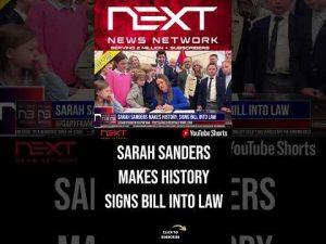 Read more about the article Sarah Sanders Makes History, Signs Bill into Law #shorts