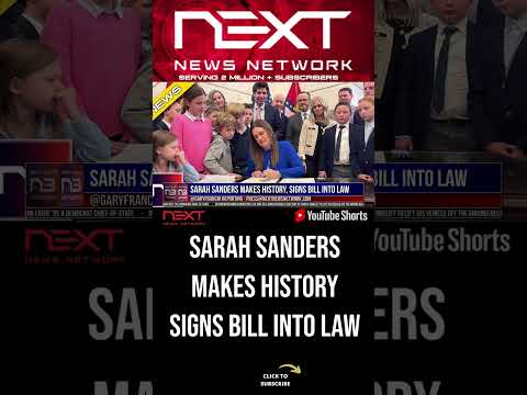 You are currently viewing Sarah Sanders Makes History, Signs Bill into Law #shorts